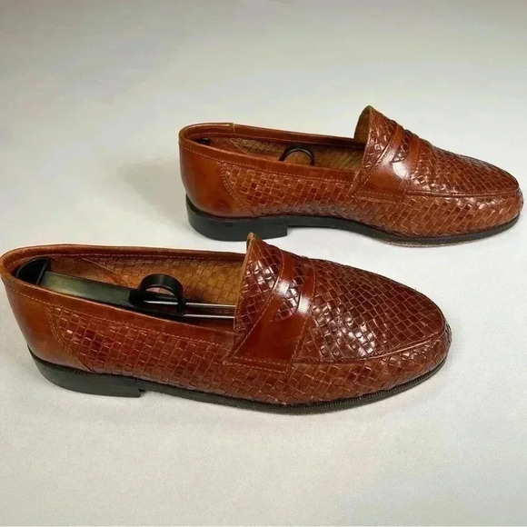 SUNSTEPS MEN'S "BARCLAY" HAND WOVEN SHOES SIZE 6  - used, but beautiful - Picture 2 of 11
